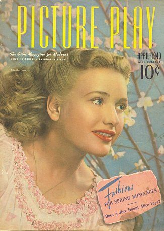 PICTURE PLAY magazine side cover April 1940