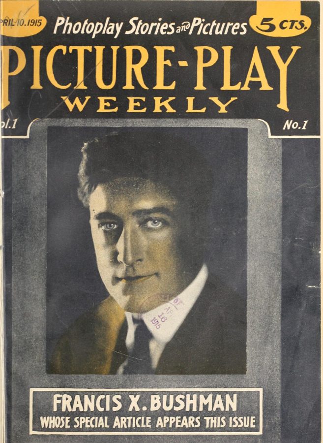 PICTURE-PLAY WEEKLY magazine side cover Issue 1 10 April 1915