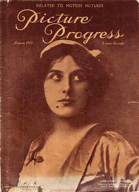 PICTURE PROGRESS magazine side cover  August 1915