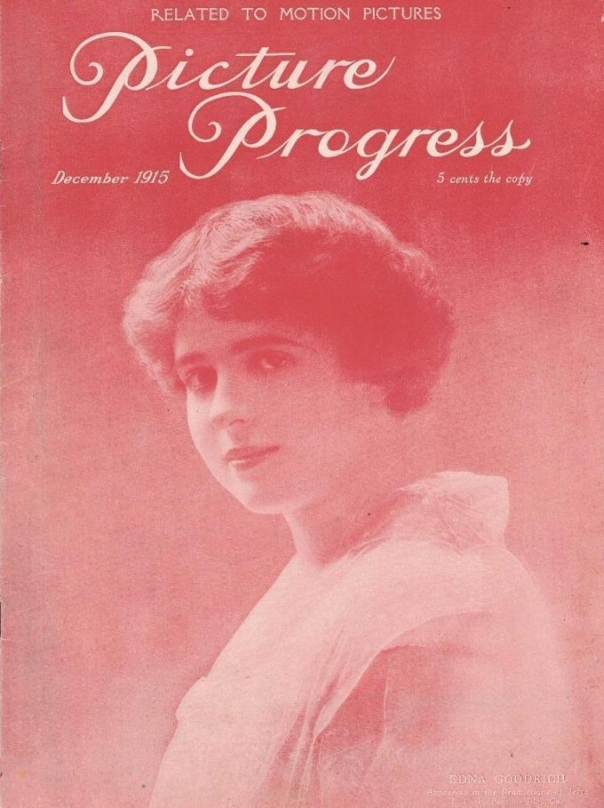 PICTURE PROGRESS magazine side cover Issue 12  December 1915