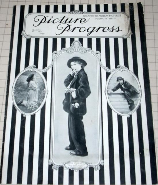 PICTURE PROGRESS magazine side cover  March 1916