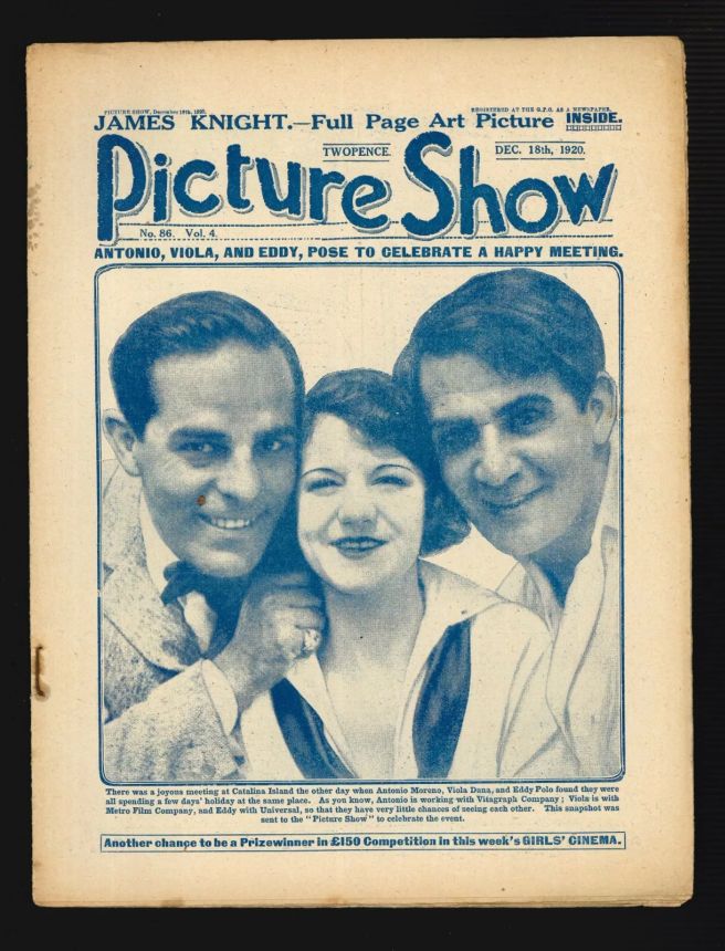 PICTURE SHOW magazine cover Issue 86 18 December 1920