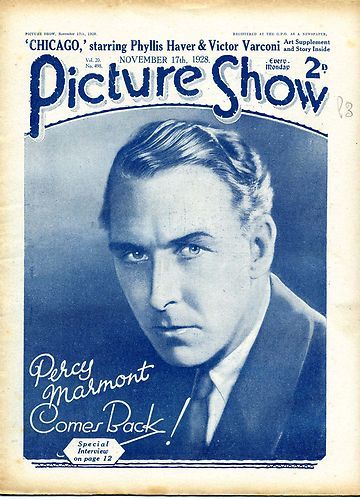 PICTURE SHOW magazine cover Issue 498 17 November 1928