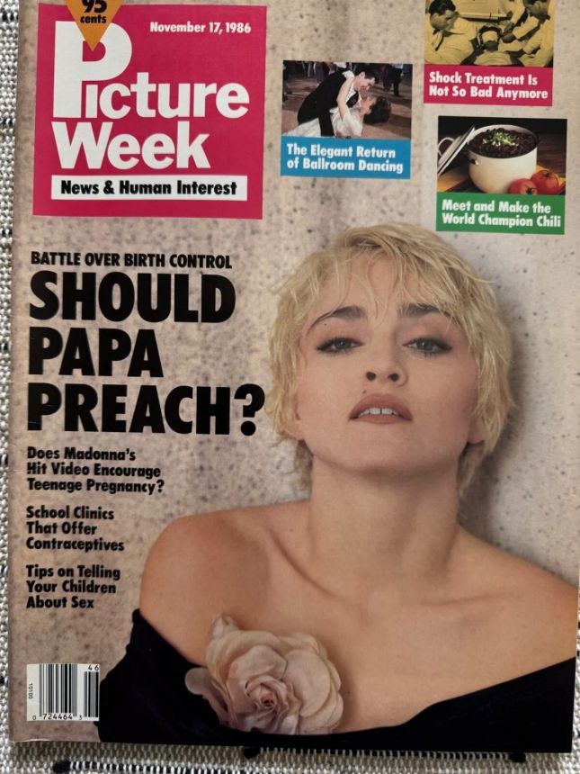PICTURE WEEK magazine side cover 17 November 1986