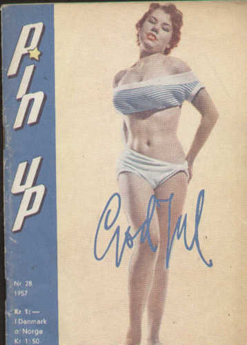 PIN UP magazine side cover Issue 28  1957