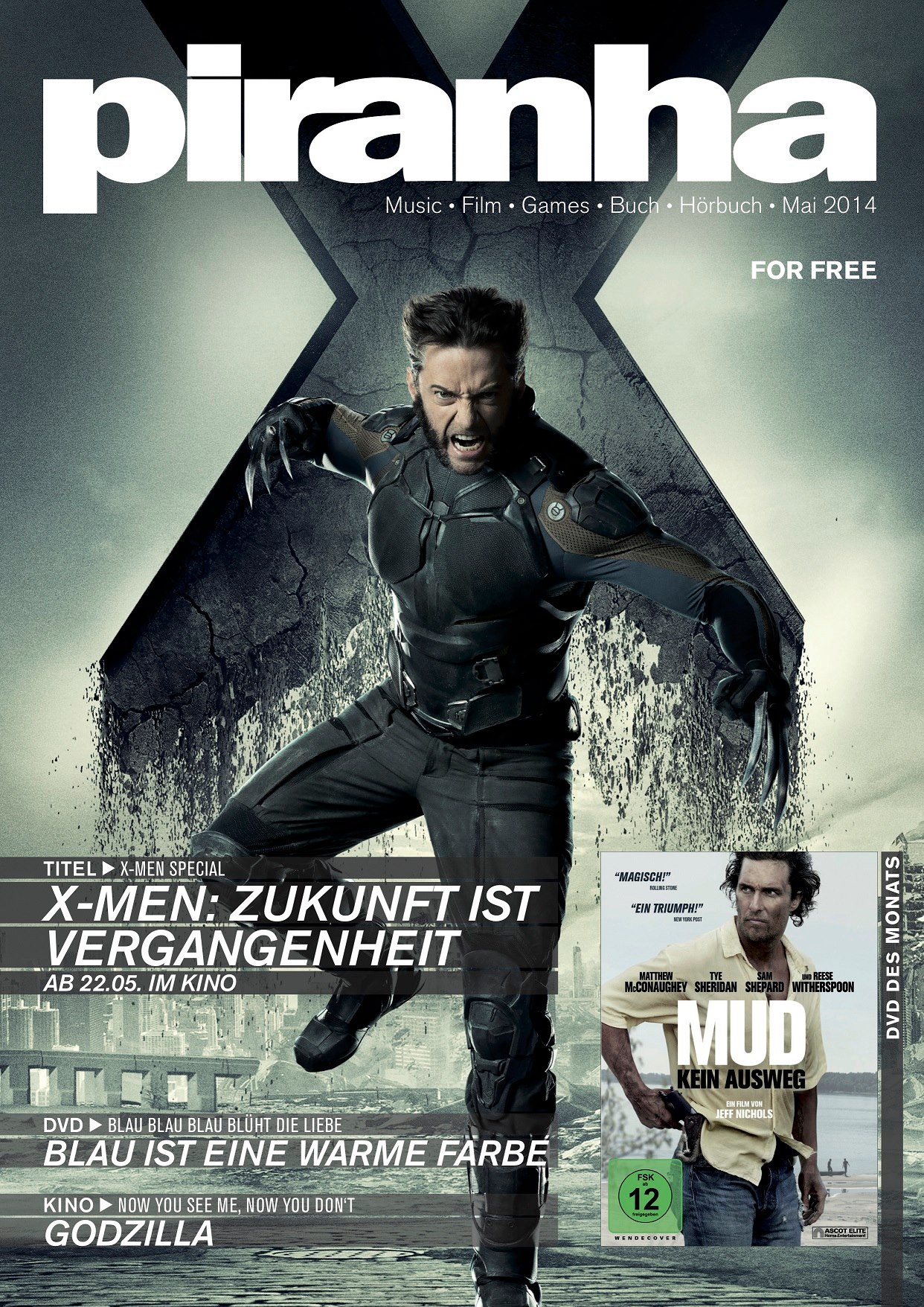 PIRANHA (GERMANY) magazine side cover May 2014