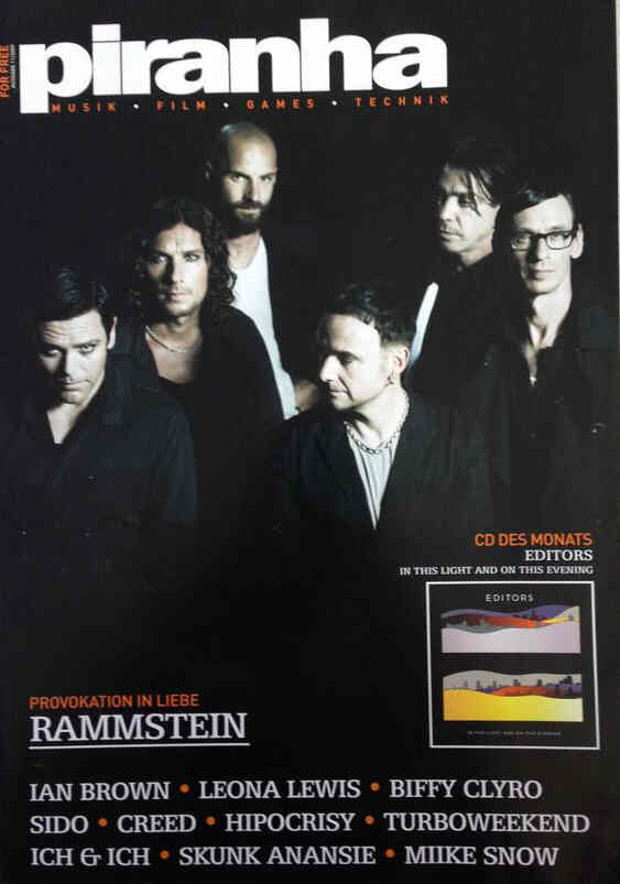 PIRANHA (GERMANY) magazine side cover November 2009