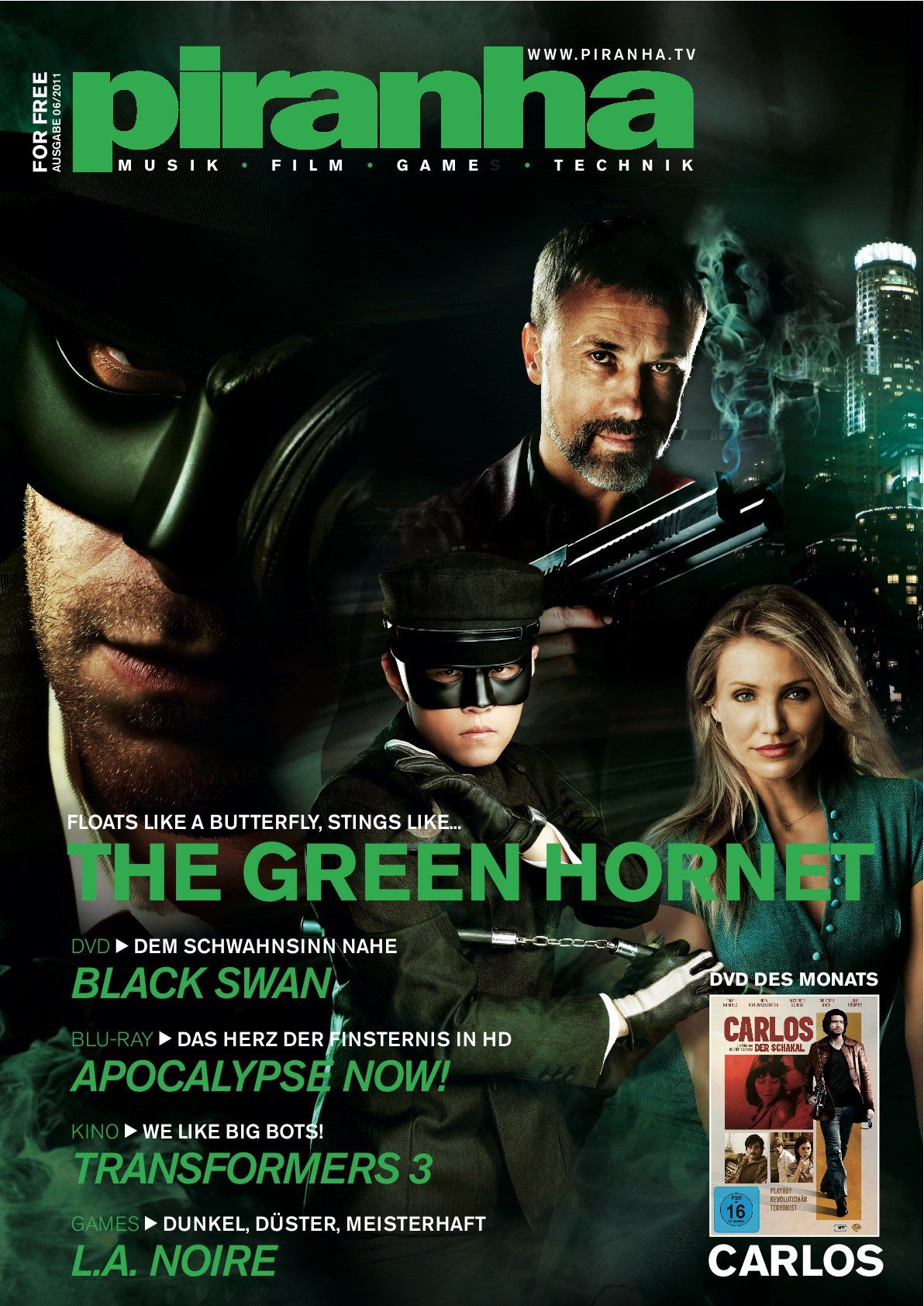 PIRANHA (GERMANY) magazine side cover  June 2011