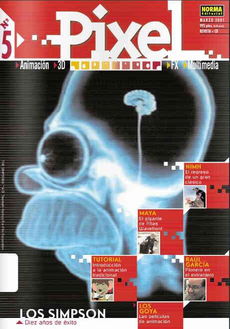 PIXEL (SPAIN) magazine side cover Issue 5 March 2001