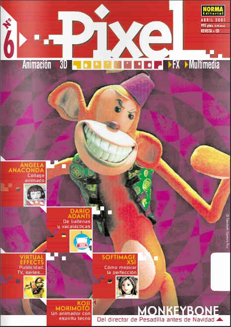 PIXEL (SPAIN) magazine side cover Issue 6 April 2001