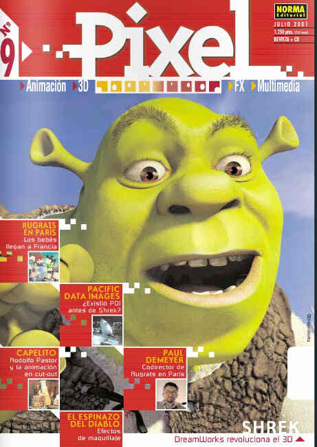 PIXEL (SPAIN) magazine side cover Issue 9 July 2001