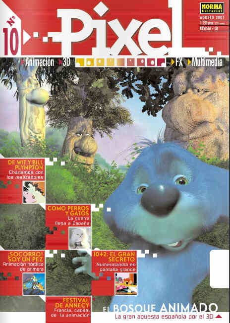 PIXEL (SPAIN) magazine side cover Issue 10 August 2001