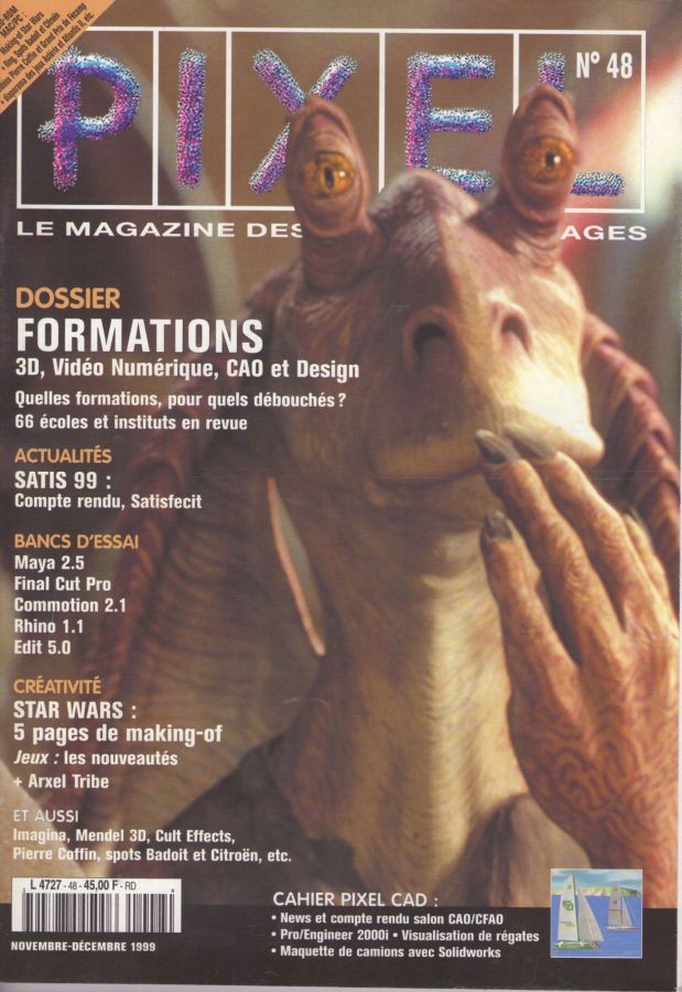 PIXEL magazine side cover Issue 48 November/December 1999