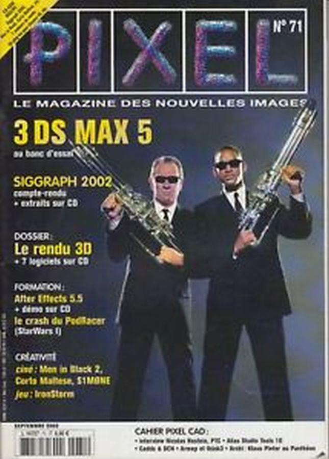 PIXEL magazine side cover Issue 71  September 2002