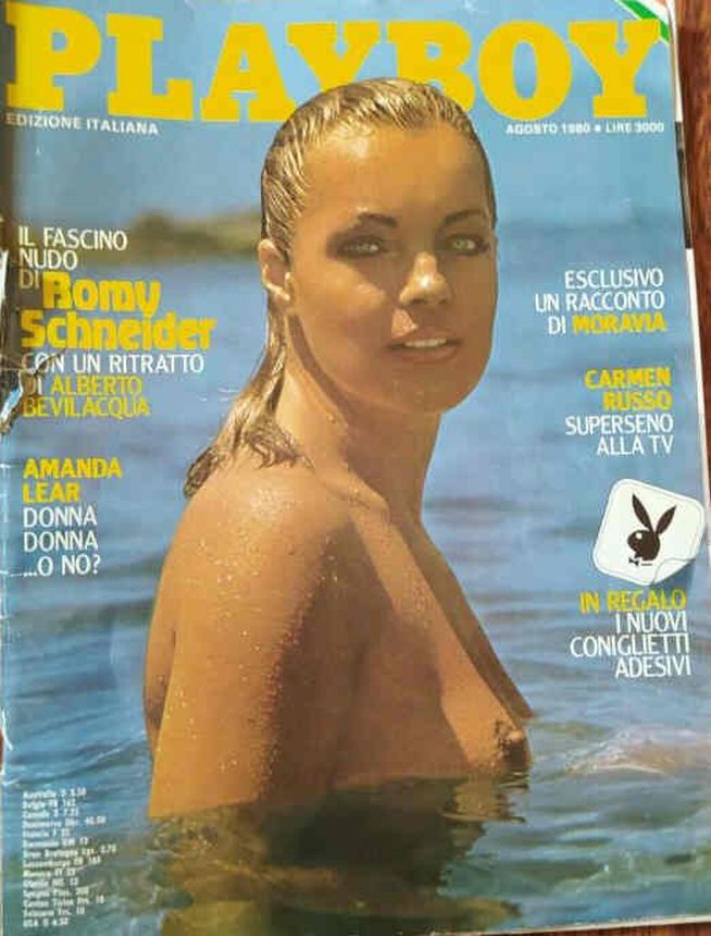 PLAYBOY (It) magazine side cover  August 1980