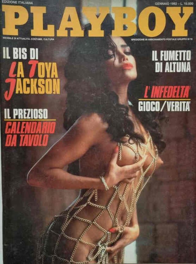 PLAYBOY (It) magazine side cover  January 1992
