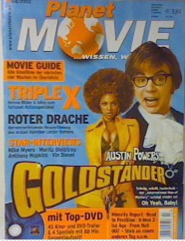 PLANET MOVIE magazine side cover April 2002