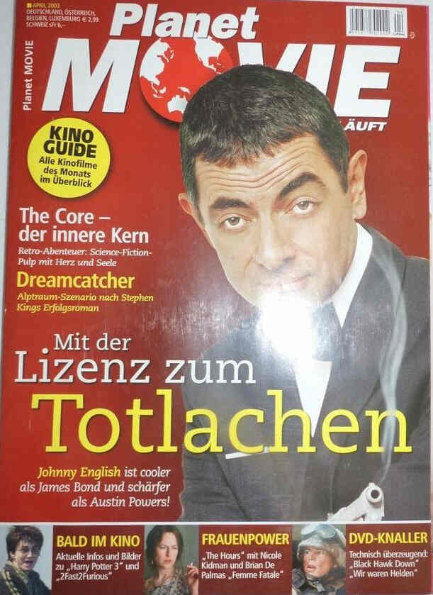 PLANET MOVIE magazine side cover April 2003