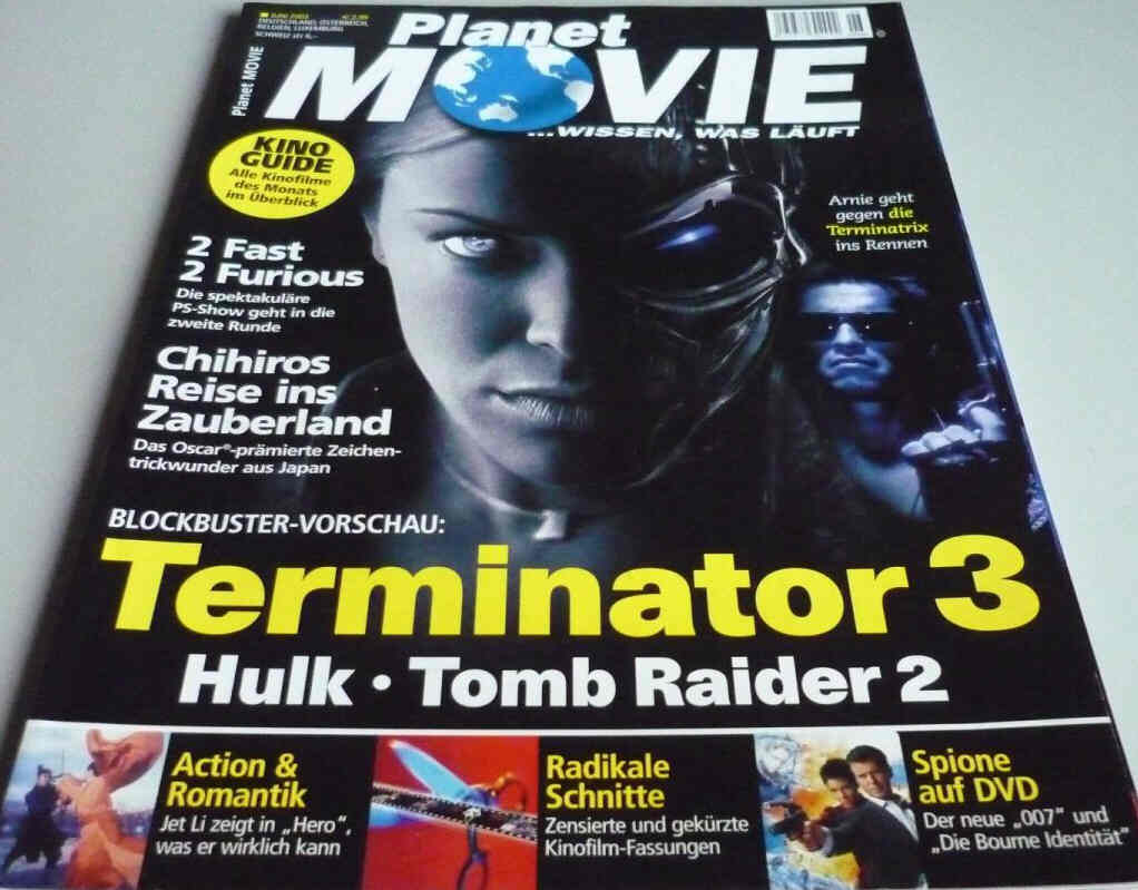 PLANET MOVIE magazine side cover June 2003