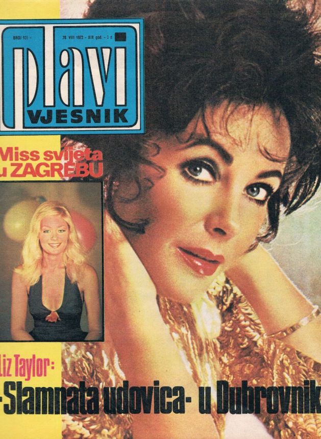 PLAVI VJESNIK magazine side cover Issue 935 28 August 1972