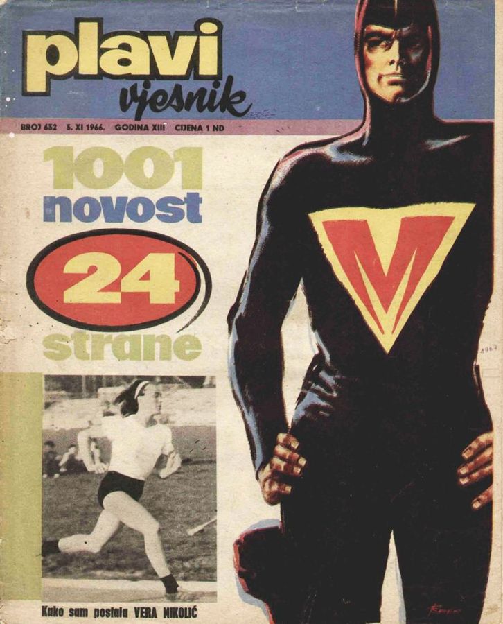 PLAVI VJESNIK magazine side cover Issue 632 5 September 1966