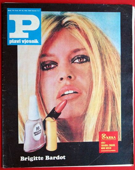 PLAVI VJESNIK magazine side cover Issue 725 13 August 1968