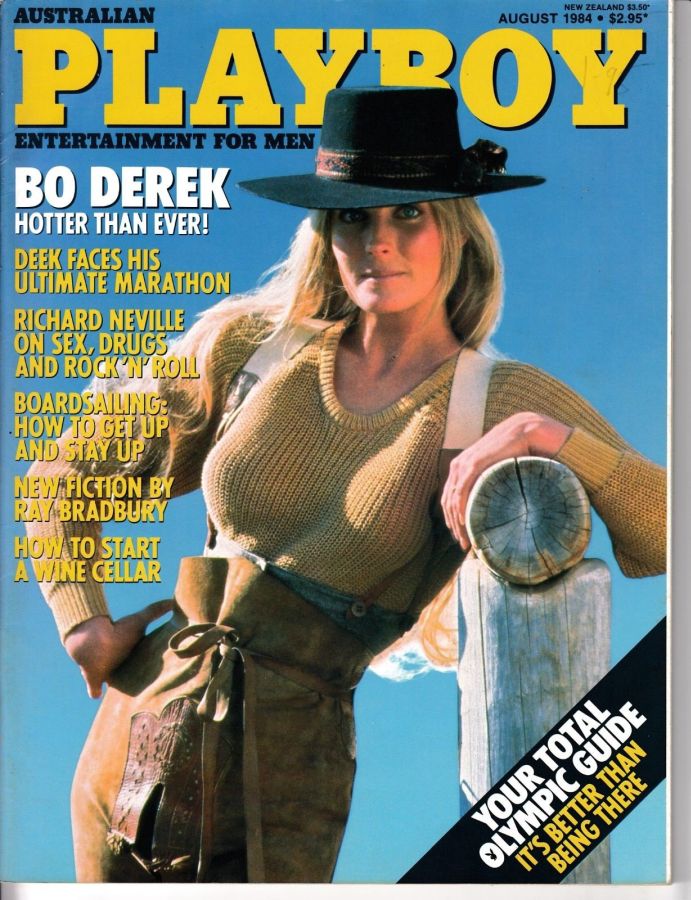 PLAYBOY (Australia) magazine side cover  August 1984