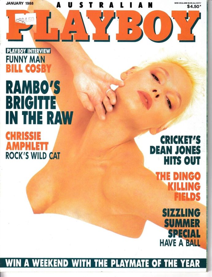 PLAYBOY (Australia) magazine side cover  January 1988