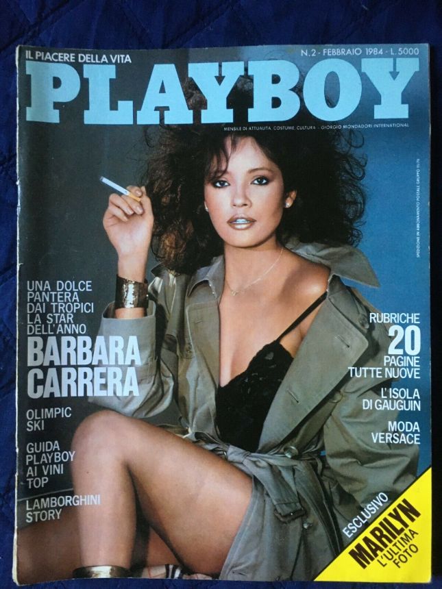 PLAYBOY (It) magazine side cover  February 1984