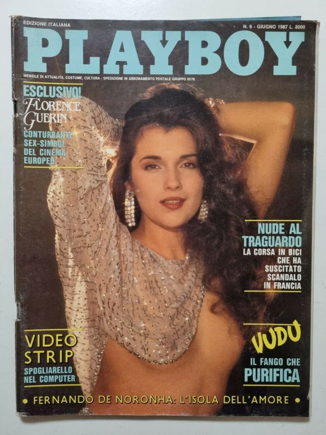 PLAYBOY (It) magazine side cover  June 1987