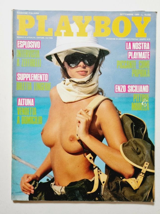 PLAYBOY (It) magazine side cover  September 1989