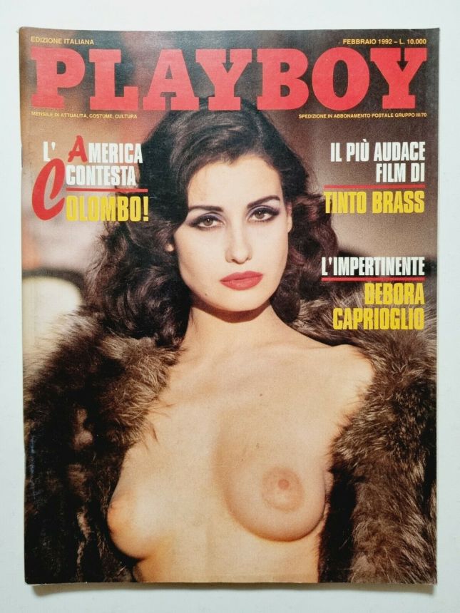 PLAYBOY (It) magazine side cover  February 1992