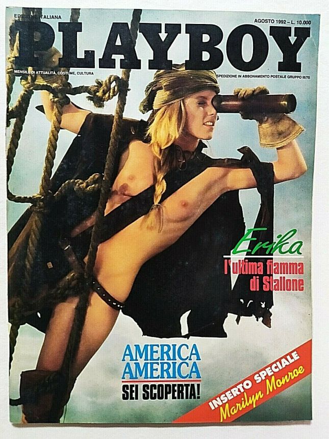 PLAYBOY (It) magazine side cover  August 1992