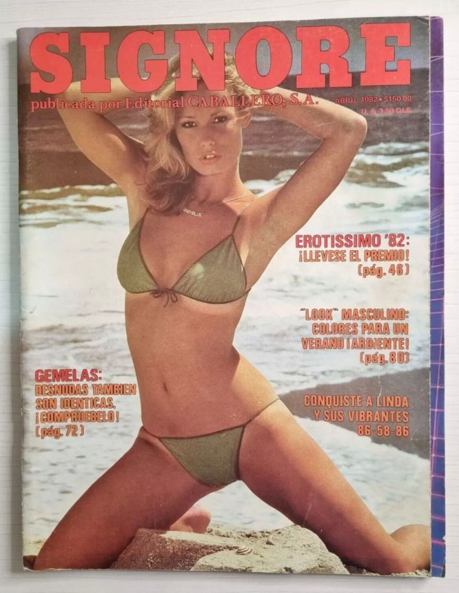PLAYBOY (MEXICO) magazine side cover  April 1982