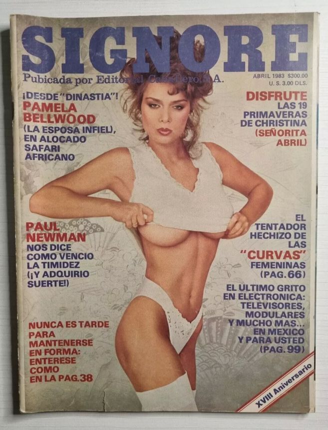 PLAYBOY (MEXICO) magazine side cover  April 1983