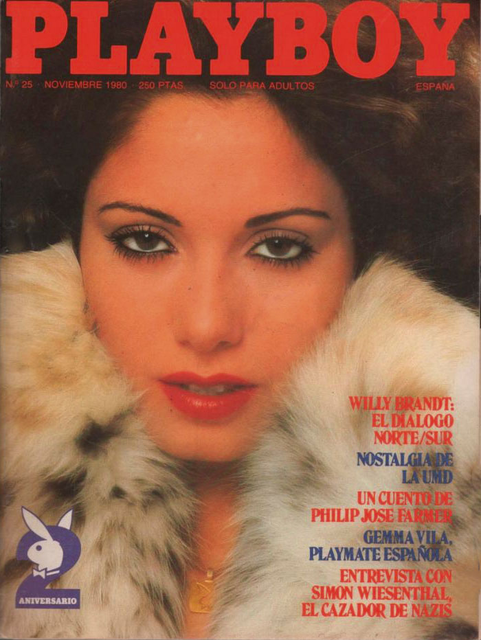 PLAYBOY (SP) magazine side cover Issue 25  November 1980