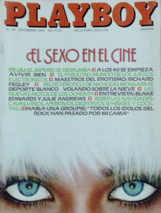 PLAYBOY (SP) magazine side cover Issue 49  December 1982