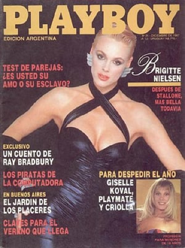 PLAYBOY ARGENTINA magazine side cover  December 1987