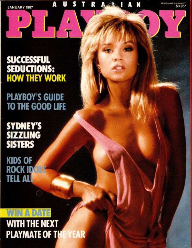 PLAYBOY (Australia) magazine side cover  January 1987
