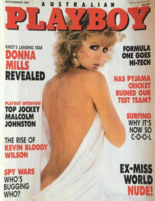 PLAYBOY (Australia) magazine side cover  November 1987