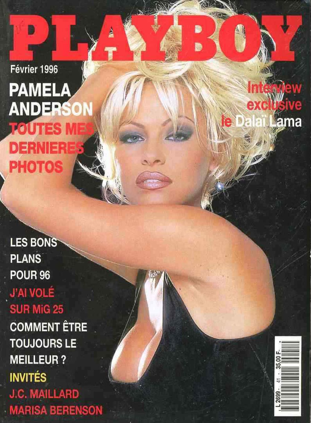 PLAYBOY (FR) magazine side cover  February 1996