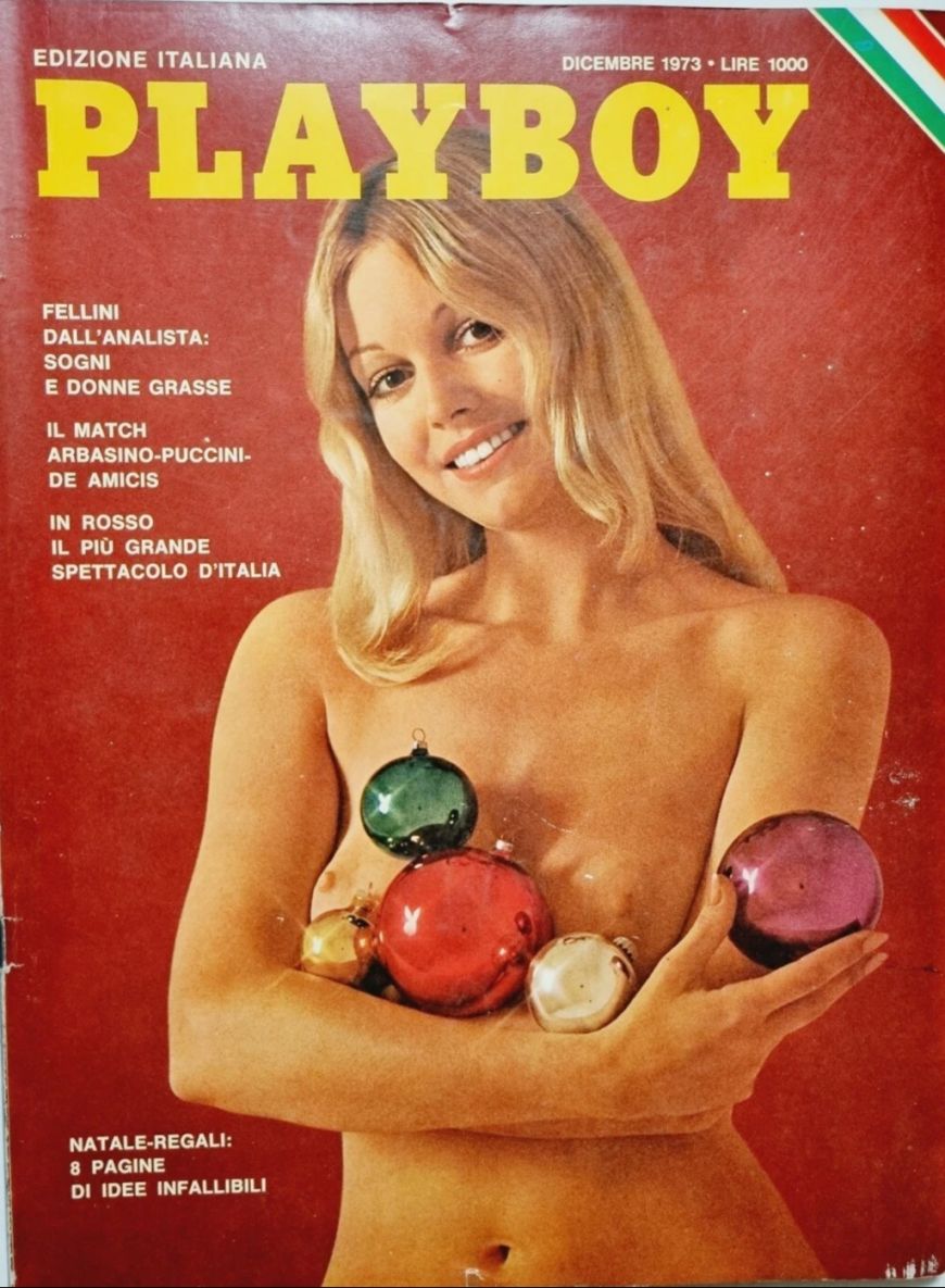PLAYBOY (It) magazine side cover  December 1973