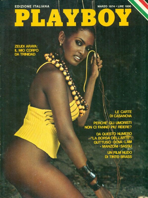 PLAYBOY (It) magazine side cover  March 1974