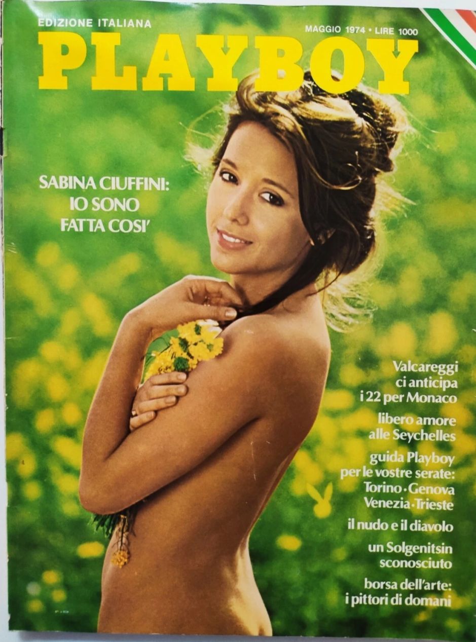 PLAYBOY (It) magazine side cover  May 1974