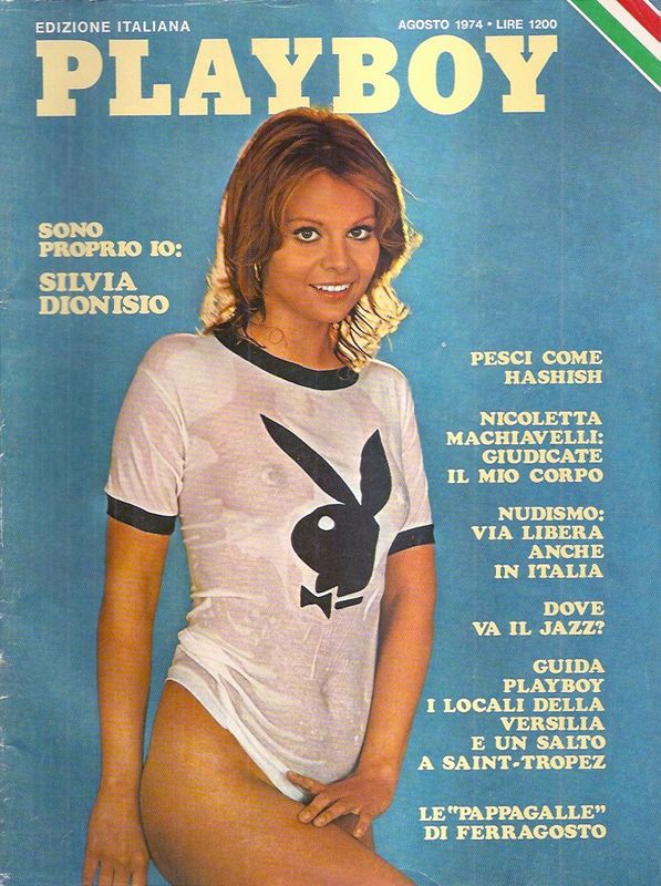 PLAYBOY (It) magazine side cover  August 1974