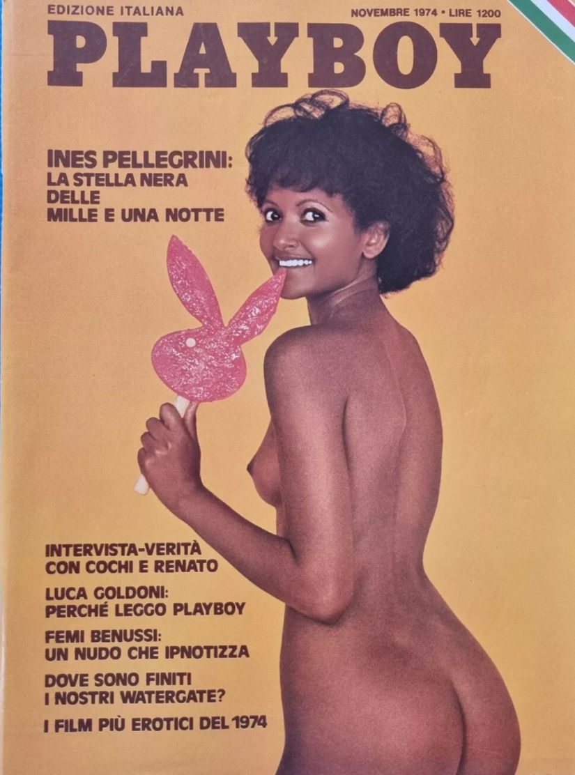 PLAYBOY (It) magazine side cover  November 1974