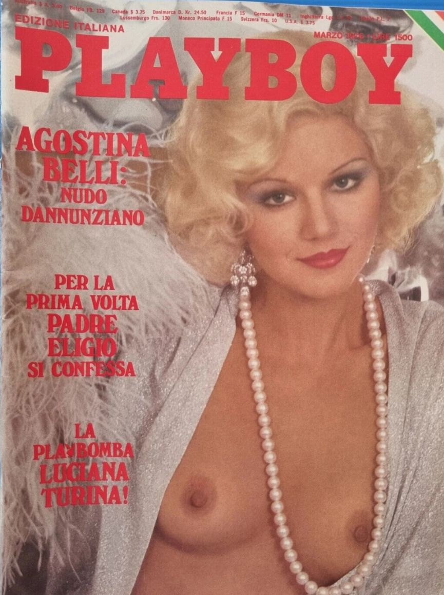 PLAYBOY (It) magazine side cover  March 1976