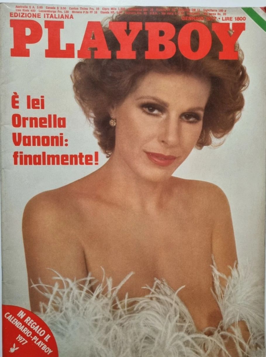 PLAYBOY (It) magazine side cover  January 1977