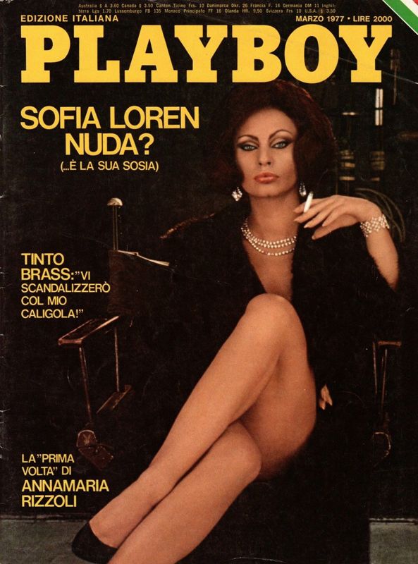 PLAYBOY (It) magazine side cover March 1977