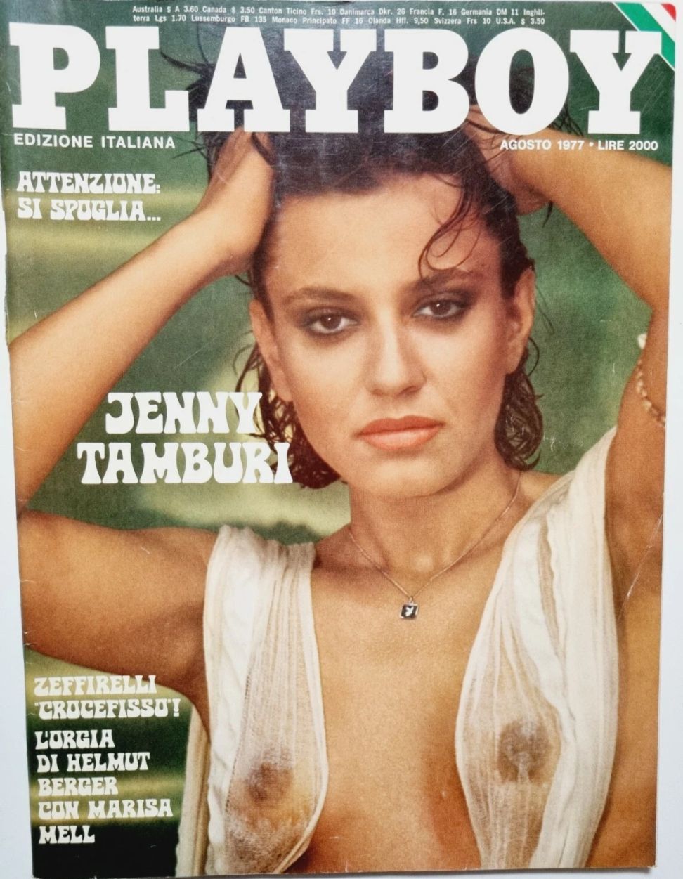 PLAYBOY (It) magazine side cover  August 1977